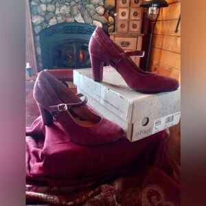 Euro Soft Soft Burgundy Pumps Heels